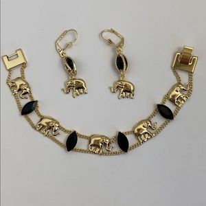 Gold filled bracelet and earrings